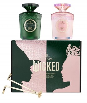 Voluspa – Conjunto de duas velas rosa e verde (Coleção Wicked)