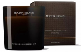 Candela a 3 stoppini Molton Brown – Accordo di Oudh e Oro