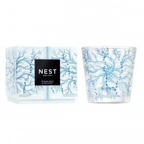 Candela decorativa a 3 stoppini Nest – Nebbia oceanica e sale marino