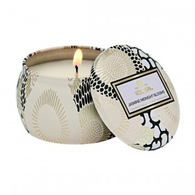 Voluspa – Candela in latta mini Gelsomino Fiori di Mezzanotte