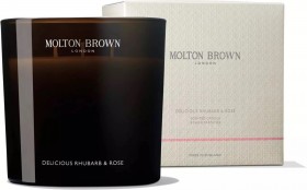 Molton Brown – Świeca Rabarbar i Róża z 3 knotami