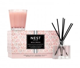 Nest – Himalayan Salt & Rosewater Petite Candle & Diffuser Set