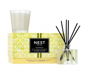 Nest – Set de vela pequeña y difusor con aroma a pomelo