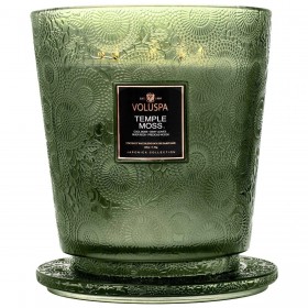 Voluspa – Vela de chimenea de 5 mechas con aroma a musgo de templo
